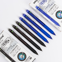 Stylo gel effaçable antidérapant à pointe souple bleue de 0,5 mm, interchangeable, écriture fluide, fabriqué en plastique durable