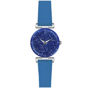2024 Most Popular Diamond Set Sparkling Jewelry Set lady Quartz Watch with silicone strap