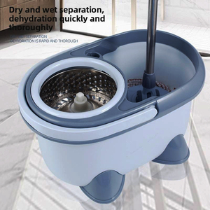 Juego de Mopa y Cubeta de <span class=keywords><strong>Limpieza</strong></span> de Pisos con Palo Telescópico de Acero y Mango Giratorio Mágico de 360 Grados de Alta Calidad y Durabilidad - Product Image 2