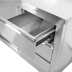 2024 personnalisé en acier inoxydable armoire de travail tiroir cuisine commerciale équipement de stockage dosseret accessoire pour Restaurants - Product Image 6