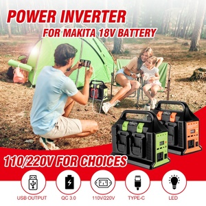 Inverter Portatile da 300W 110V/220V per Batteria Makita 18V, Inverter a Onda Sinusoidale Pura a 4 Canali con Luce LED per Esterni - Product Image 6