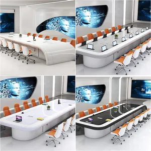 ZITAI Luxury 8 Person Conference Table 9 Person Folding Training Table Conference Tables And Chairs