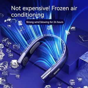 Outdoor sports summer three color portable neck hanging five speed adjustable mini Coog silent <b>fan</b> charging - Product Image 4