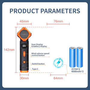 Soplador de Aire Comprimido, Mini Ventilador Turbo Inalámbrico de Alta Potencia con Luz LED, Eliminador de Polvo para Computadora/Hogar/Exterior/Automóvil - Product Image 6
