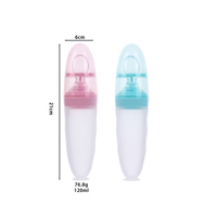Biberon Distributeur Portable Personnalisé Compressible en Silicone avec Cuillère d'Alimentation pour Bébé en Silicone