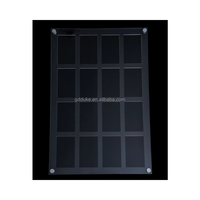 Présentoir de table moderne et portable en acrylique transparent à 12 compartiments pour la collection de cartes de sport gradées CGC CSG