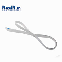 Cable flexible plano de película FFC de 1,0mm personalizado, cable plano blanco y azul con cabezal de carcasa de cable, categoría de producto