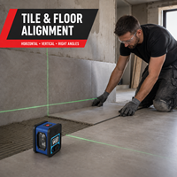 Niveau laser croisé portable mini 2 lignes à auto-nivellement, outil de mesure horizontal et vertical pour l'installation de carreaux et la construction