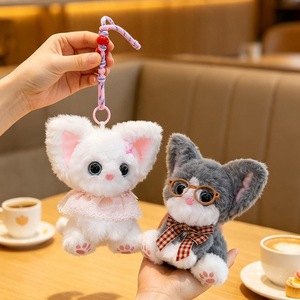 Peluche Gatto Devon Rex, Simpatico Ciondolo Portachiavi Morbido <span class=keywords><strong>da</strong></span> 18 cm con Grandi Orecchie, per Rivenditori all'Ingrosso di Regali - Product Image 2