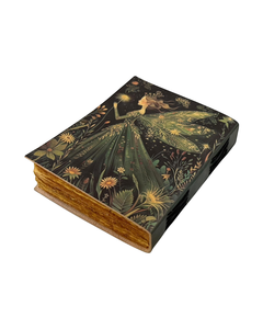 Carnet de notes en cuir fait main, Grimoire de lune féerique avec serrure, style vintage classique, 200 pages, papier à bords festonnés - Product Image 5