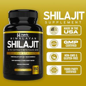 ODM/OEM Private Label <b>Shilajit</b> Capsule <b>Pure</b> <b>Himalayan</b> <b>Shilajit</b> Enzyme Supplement with Fulvic Acid 85+ Trace Minerals for Men - Product Image 4