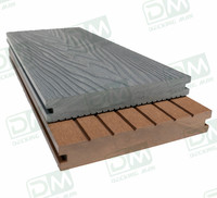 Bordure de terrasse extérieure en WPC lisse de style industriel contemporain 50*50mm, imperméable, résistante à l'humidité, ignifuge et écologique