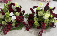 Centre de table de mariage, fleurs artificielles blanches et vertes, arrangement floral d'hortensias, d'orchidées et d'anturiums pour la décoration de fête