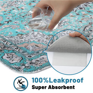 Tapis de propreté lavables pour <span class=keywords><strong>chiens</strong></span>, élégants, antidérapants <span class=keywords><strong>et</strong></span> étanches, réutilisables pour cages <span class=keywords><strong>et</strong></span> sols - Product Image 5