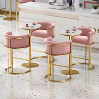 Nouveauté Meubles de salon pour restaurant Cuisine Loisirs Cadre en métal Bar Chaise de salle à manger en velours