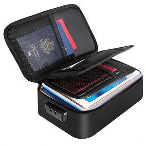 Bolsa para Documentos Impermeable y Resistente al Fuego OEM con Cierre, Estuche de Viaje de Fibra de Vidrio y Silicona para Pasaportes, Dinero en Efectivo y Archivos Valiosos - Product Image 1