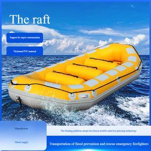 Bateau de rafting, bateau de rafting multi-personnes, embarcation de rafting non motorisée, bateau gonflable en PVC épaissi à double couche - Product Image 6