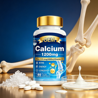 Compléments alimentaires Calcium 1200mg+D3 en gélules molles pour adultes et personnes âgées, améliore la densité osseuse, 2 par jour