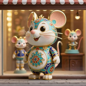 Somut olmayan kültür mirası yaratıcı ürün emaye işi sıçan - Product Image 6