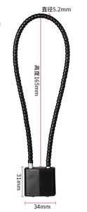 Cadenas à câble 15 ''390mm bon marché longue manille rouge/noir Anti-coupure Anti-<span class=keywords><strong>feu</strong></span> Gun Lock - Product Image 6