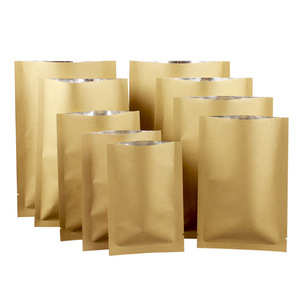 Bolsas de Papel Kraft Marrón con Sellado de 3 Lados para Envasado de Alimentos, Reutilizables, con Forro de Papel de Aluminio, Sellado Plano con Calor, con Cierre, Reciclables - Product Image 2