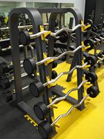 Support de rangement commercial pour haltères MRD-B1055 – Support professionnel peu encombrant pour barres de gym