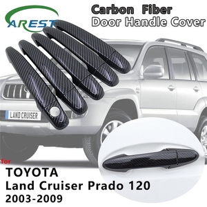 Pour Toyota <span class=keywords><strong>Land</strong></span> <span class=keywords><strong>Cruiser</strong></span> <span class=keywords><strong>Prado</strong></span> 120 <span class=keywords><strong>J120</strong></span> L120 2003 2004 2005 2006 2007 2008 2009 Garniture de poignée de porte en fibre de carbone Accessoires - Product Image 1