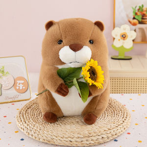 Magnate de <span class=keywords><strong>la</strong></span> Marmota creativo y humorístico con flores, caqui, Delfín de agua, muñeco de peluche, regalos de cumpleaños para niños - Product Image 3