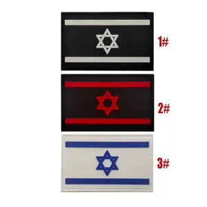 Duurzame Rubber Pvc Israel Vlag Kleding Patch Stick Op Gereedschap Outdoor Tas Hoed Sticker Applique Voor Hoed Sticker