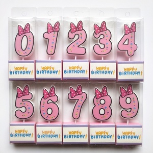 Velas de Cumpleaños con Número y Lazo de Dibujos Animados del 0 al 9, Decoración para Pastel de Feliz Cumpleaños, Velas para Fiestas de Cumpleaños Infantiles y Baby Shower - Product Image 4