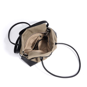 Bolso Tote Casual de Viaje para Mujer, Diseño Combinable en Contraste de Color, Cierre de Cremallera, Lona, Primavera 2026 - Product Image 3