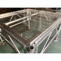 Scène musicale Portable en aluminium Durable 4x4, 4x8 pieds plate-forme de scène en plexiglas pour fête musicale en plein air