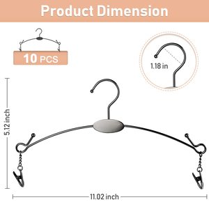 Porte-soutiens-<span class=keywords><strong>gorge</strong></span> en métal durable avec crochets et pinces Cintres pour enfants à la mode Lingerie Shop Display Hanger - Product Image 3