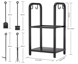 Pinza per Legna a Tre Punte in Ferro, Stile Transizionale Ispirato al Bauhaus, di Qualità Professionale per Interior Designer, Robusta con Schermo da 32 Pollici - Product Image 2