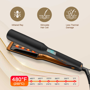 <span class=keywords><strong>Plancha</strong></span> <span class=keywords><strong>de</strong></span> Pelo Profesional <span class=keywords><strong>con</strong></span> Pantalla LCD, Diseño Popular, <span class=keywords><strong>Placas</strong></span> <span class=keywords><strong>de</strong></span> Nano <span class=keywords><strong>Titanio</strong></span> e Infrarrojos, Gran Venta - Product Image 5