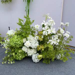 Handmade <strong>White</strong> <strong>and</strong> <strong>Green</strong> Silk Floral Arrangement <strong>Bouquet</strong> Customized for <strong>Weddings</strong> Events Mother's Day Parties - Product Image 5