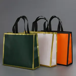 Tas jinjing belanja cetakan Logo kustom ramah lingkungan daur ulang tas bukan tenunan
