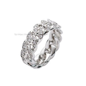 Classic Zircon Men's <b>Ring</b> 8mm Cuban <b>Ring</b> for Men and Women <b>Couples</b> <b>Ring</b> - Product Image 5