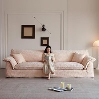 Canapé modulaire sectionnel carré en tissu jacquard chenille teint en fil, avec latex, confortable, pour villa, rembourré, pour salon et mobilier de maison