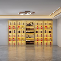 Étagère de présentation de tuyaux d'alcool moderne en acrylique personnalisée Présentoir à vin mural