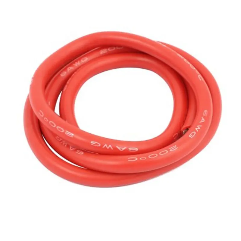 6AWG Silicone wire 6 AWG 6# silica gel wires Conductor 3400/0.08mm AWG 6 high temperature tinned copper cable Rated