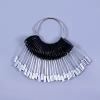 1 ensemble/30 pièces d'anneaux de nuancier de couleur de cheveux en métal, or et argent, outils pour coiffeurs et barbiers, pour usage en salon
