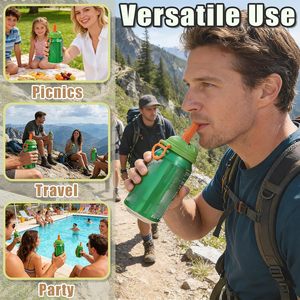 Tapa Reutilizable Clásica para Latas de Bebidas con Cubierta de Plástico para Pajita y Tapa Hermética para Cerveza, Bebidas Energéticas, Jugos y Cola - Product Image 4