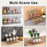 Présentoir Acrylique à 3 Niveaux Haute Clarté pour Parfums, Cosmétiques, Figurines, Cupcakes – Présentoir Stable pour Vitrine de Détail