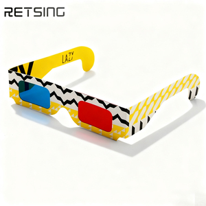 <span class=keywords><strong>Gafas</strong></span> <span class=keywords><strong>3D</strong></span> de Papel Rojo y Azul con Logotipo Personalizado para Proyecciones Comerciales de <span class=keywords><strong>Cine</strong></span> - Product Image 1