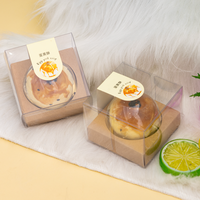 Boîte d'emballage alimentaire pliable jetable avec logo personnalisé Su-Pack FP003, en PET de qualité alimentaire, épaisseur 0,3 mm, transparente, pour pâtisserie