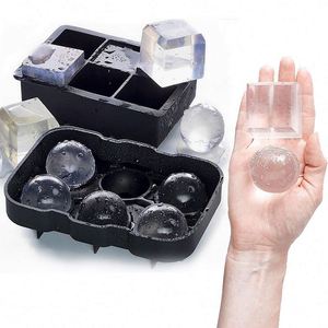 Juego de 2 Moldes de Silicona para Hacer Bolas de Hielo Cuadradas para Whisky con Tapas, Moldes para Cubitos de Hielo Cuadrados - Product Image 1