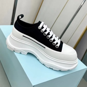 Chaussures à plateforme pour femme, personnalisées, en toile, à lacets, à bout fermé, avec amorti, grande taille, décontractées, tendance, rehaussantes - Product Image 1