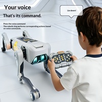 Nouveau robot chien télécommandé bionique intelligent à commande vocale avec application, en plastique, jouet électrique pour les 14 ans et plus