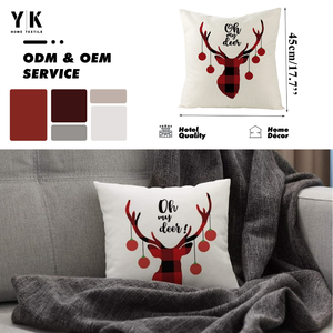 Sarung bantal lempar dekorasi Natal 18x18 inci, sarung bantal Natal lempar liburan musim dingin - Product Image 1